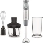 Moulinex quickchef – Mixeur plongeant avec 3 accessoires, acier inoxydable, 10 vitesses, 1000 W