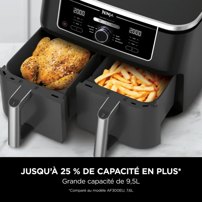 ⁦Airfryer Ninja Foodi Max Dual Zone AF400EU 9,5L⁩ - الصورة ⁦5⁩
