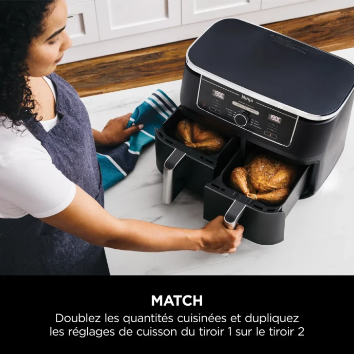 ⁦Airfryer Ninja Foodi Max Dual Zone AF400EU 9,5L⁩ - الصورة ⁦6⁩