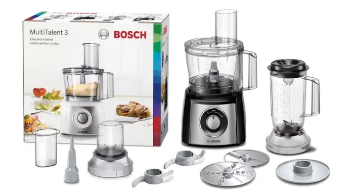 ROBOT BOSCH MULTI FONCTION AVEC BLENDER 2,3LT 800W INOX/NOIR – MCM3501M