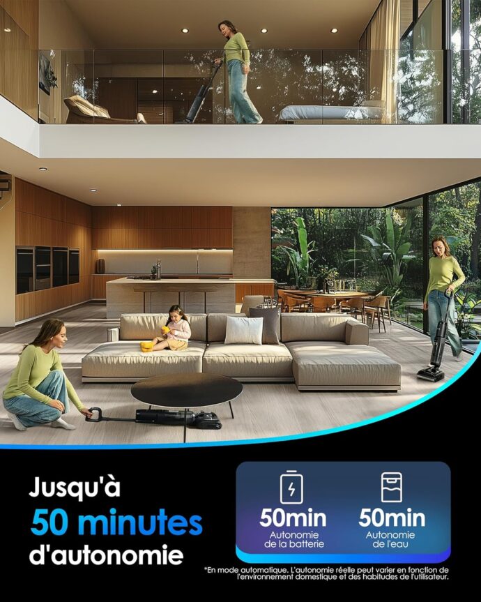 ⁦Aspirateur Laveur Tineco Floor One S7 Stretch Ultra⁩ - الصورة ⁦5⁩
